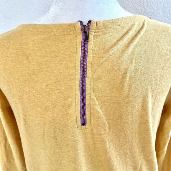 Matilda Jane Weekend Vibes Sz Small Yellow Mixed Floral Tiered Ruffle Hem Shirt - Picture 8 of 14